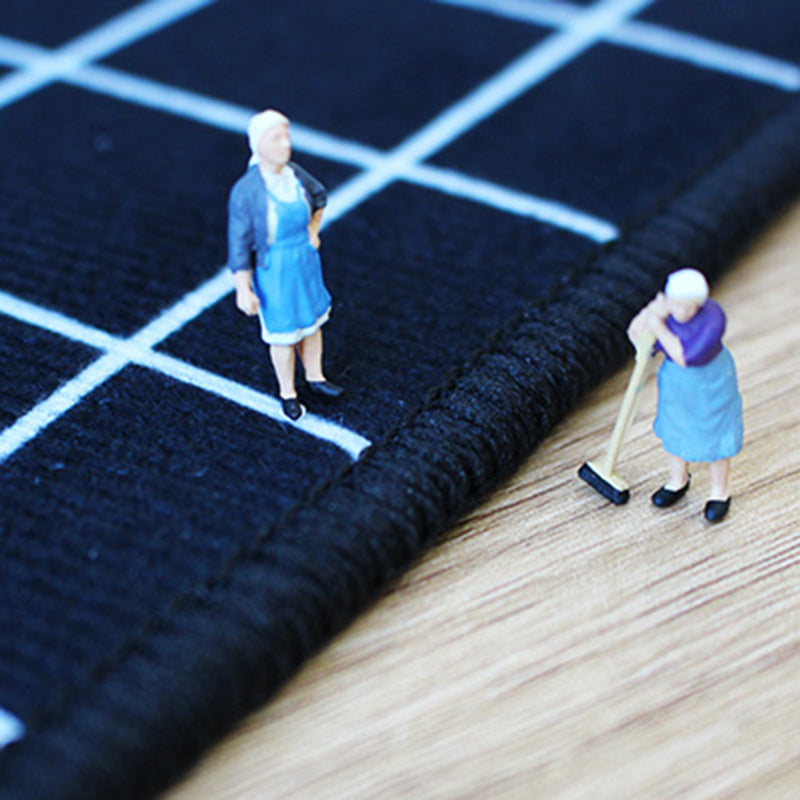 Cartoon Flowers Rug Ellipse Shape Stain Resistant Rug for Home Decor