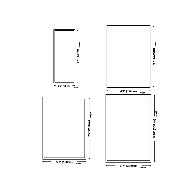 Abstract Color Block Rug Living Room Rectangle Shape Carpet Polyester Washable Area Rug