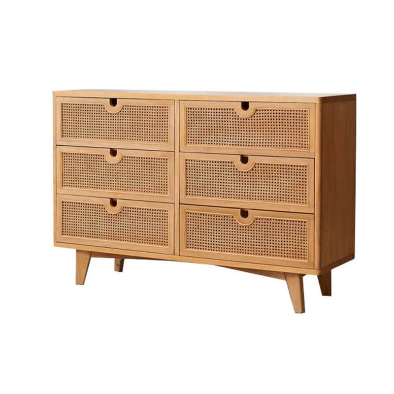 Modern Accent Chest Rectangle Side Cabinet with Natural Finish