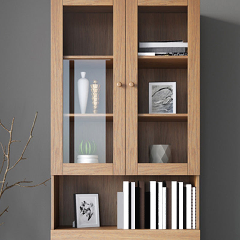 Modern Accent Cabinet Square Storage Cabinet with Glass Paned