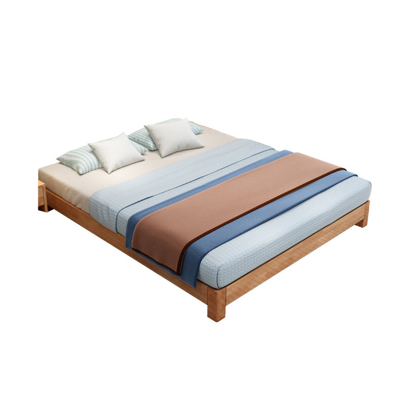 84.65 inch Wide Mid-century Bed Frame Solid Wood Platform Bed