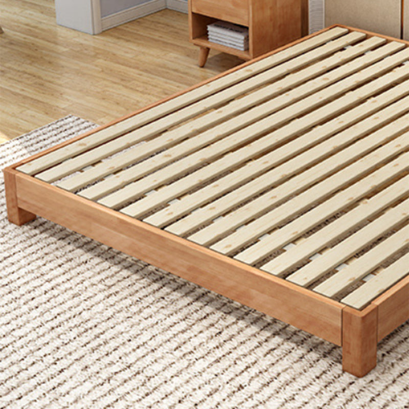 84.65 inch Wide Mid-century Bed Frame Solid Wood Platform Bed