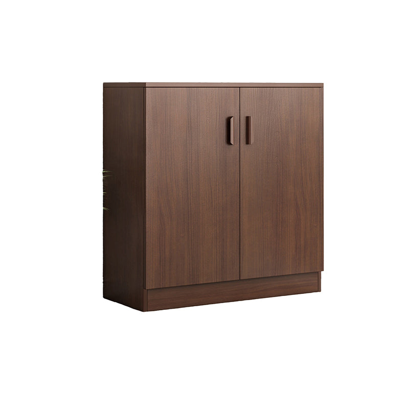 Mid-Century Modern Side Cabinet Brown Accent Cabinet With Doors