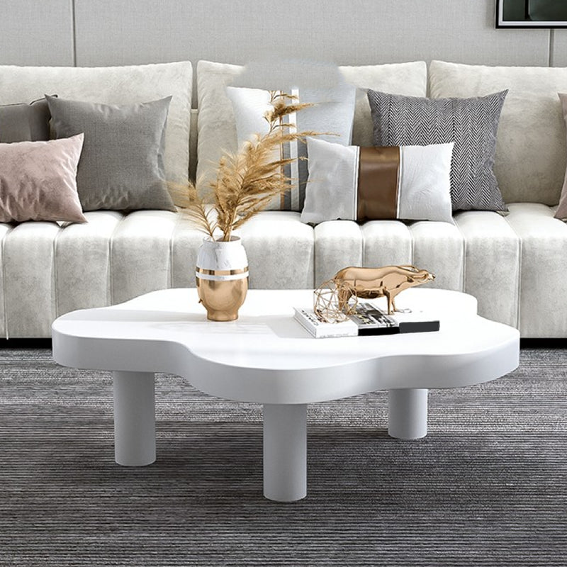 Nordic Cocktail Table 3 Legs Solid Wood Geometric Single Coffee Table