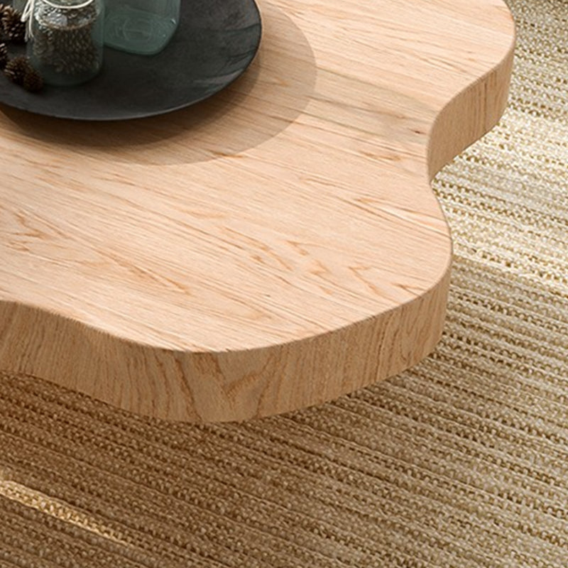 Nordic Cocktail Table 3 Legs Solid Wood Geometric Single Coffee Table
