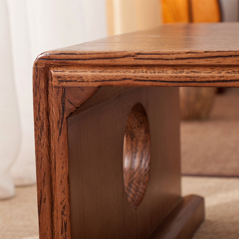 Nordic Cocktail Table Sled Solid Wood Rectangle Single Coffee Table