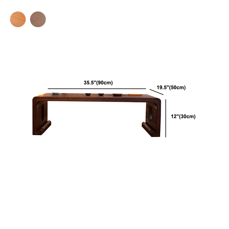 Nordic Cocktail Table Sled Solid Wood Rectangle Single Coffee Table