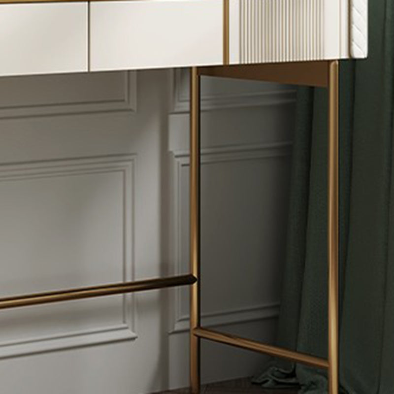 Stone Makeup Counter 14.96" Wide Solid Wood Vanity Tables with Storage Drawers