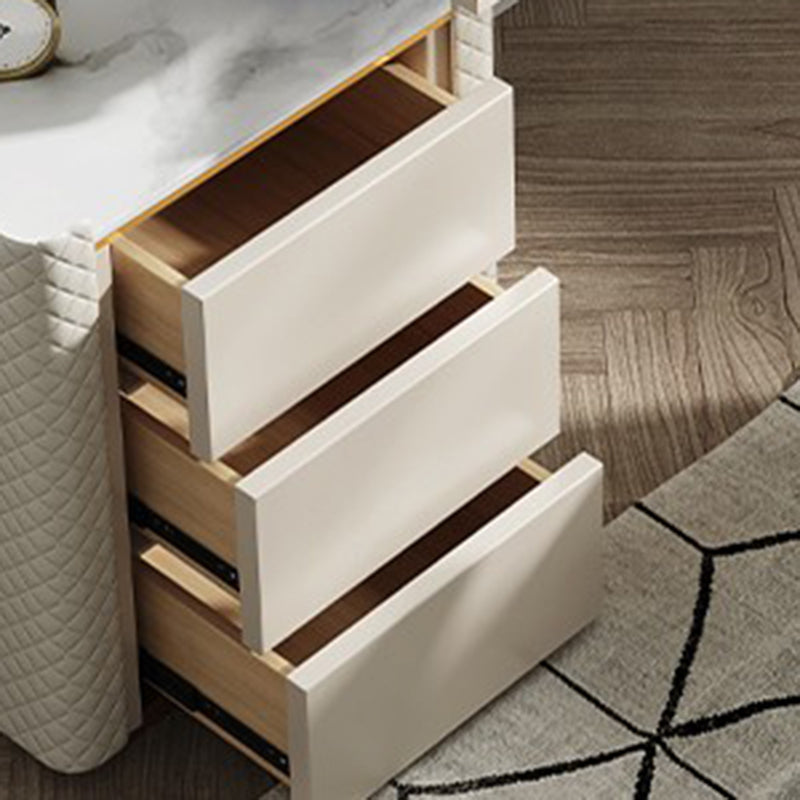 Stone Makeup Counter 14.96" Wide Solid Wood Vanity Tables with Storage Drawers