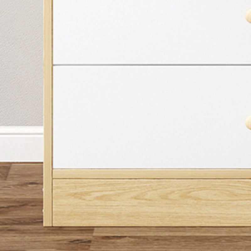 Contemporary Wooden Rectangle Accent Chest with Drawers Chest