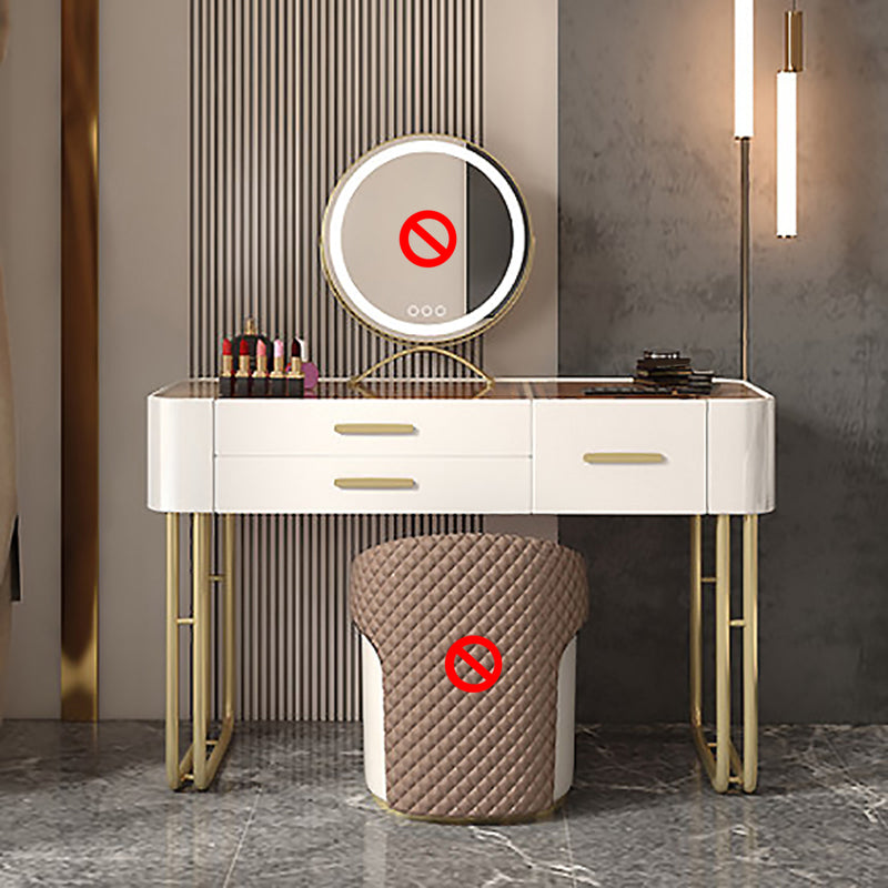30.70" High Makeup Vanity Desk White Vanity Tables with Drawer