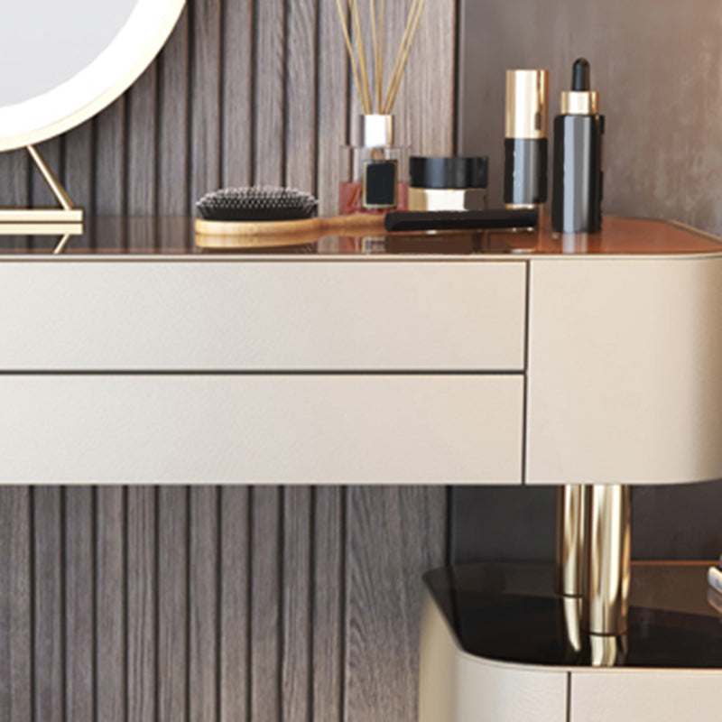 30.70" High Makeup Vanity Desk White Vanity Tables with Drawer