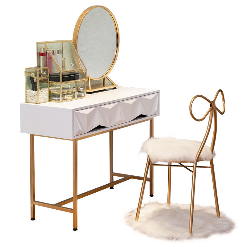 15.74" Wide Makeup Vanity Desk Vanity Tables with 2 Storage Drawers, Bright White