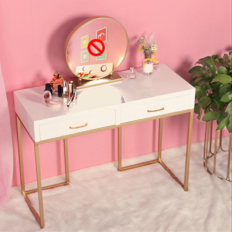 Bright White Makeup Counter 15.74" Wide Vanity Tables with Storage Drawers
