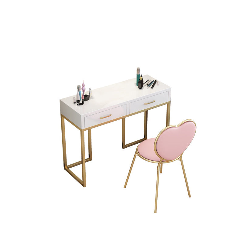 Bright White Makeup Counter 15.74" Wide Vanity Tables with Storage Drawers