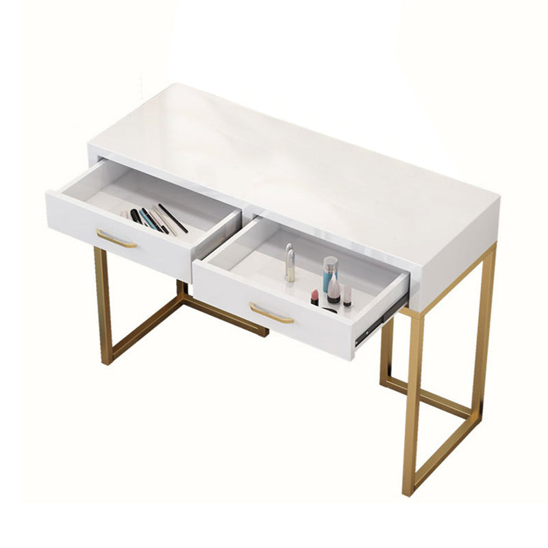 Bright White Makeup Counter 15.74" Wide Vanity Tables with Storage Drawers
