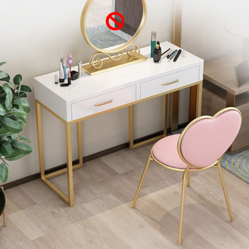 Bright White Makeup Counter 15.74" Wide Vanity Tables with Storage Drawers