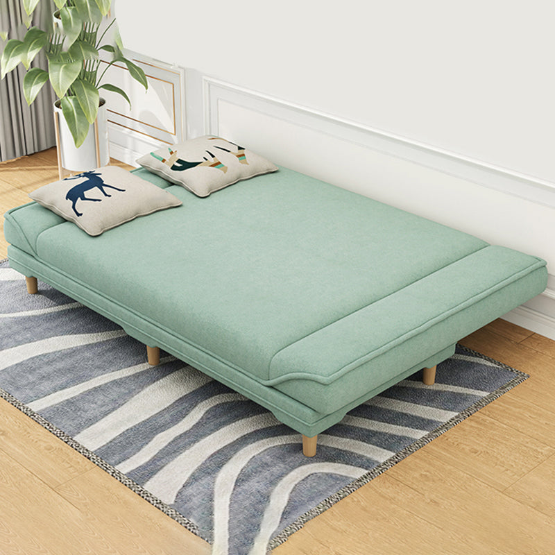 31.5 " H Contemporary Linen Armless Convertible Sleeper Sofa