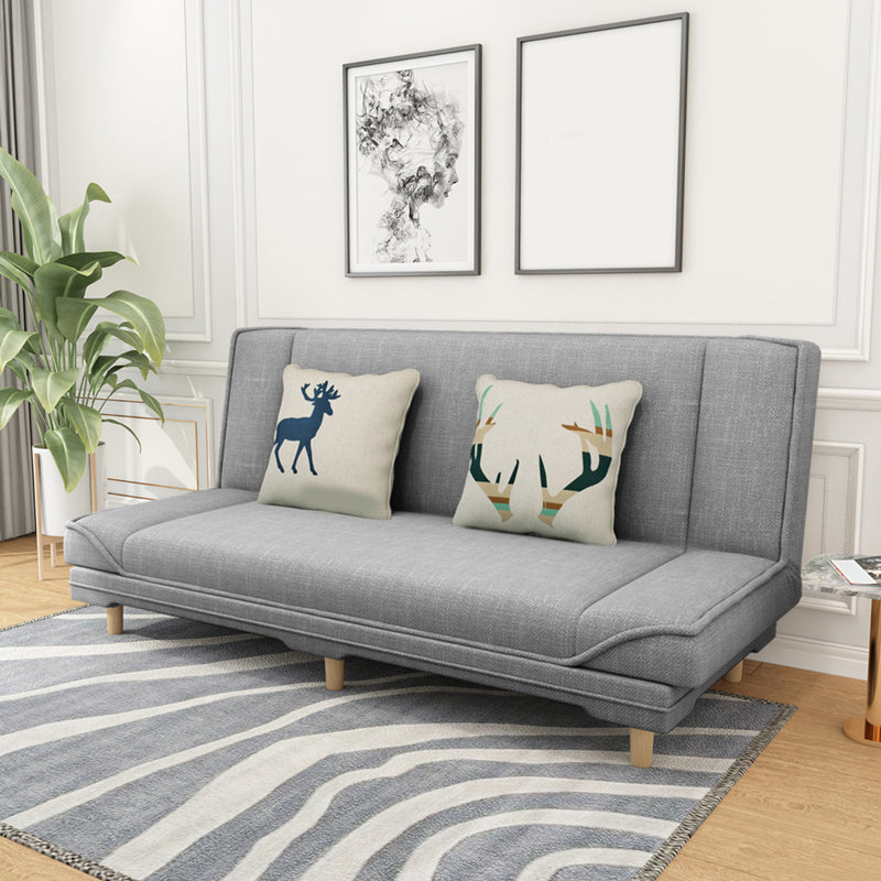 31.5 " H Contemporary Linen Armless Convertible Sleeper Sofa