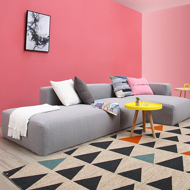 Gray Fabric 5-seater Sectional 26.37" H Square Arm Sectional