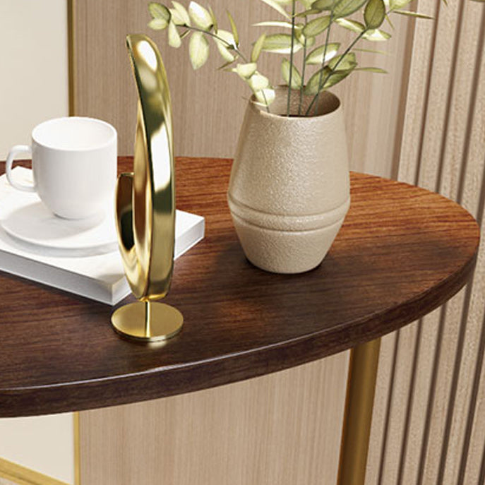Modernistic Metal C Side Table Geometric Side End Table with Marble Top