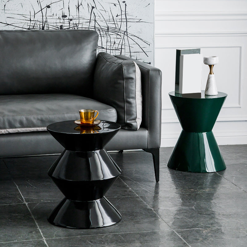 Contemporary Round Side End Table Living Room Pedestal End Table for Living Room