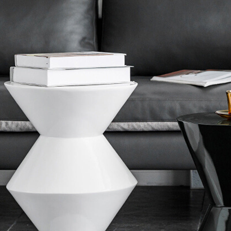 Contemporary Round Side End Table Living Room Pedestal End Table for Living Room