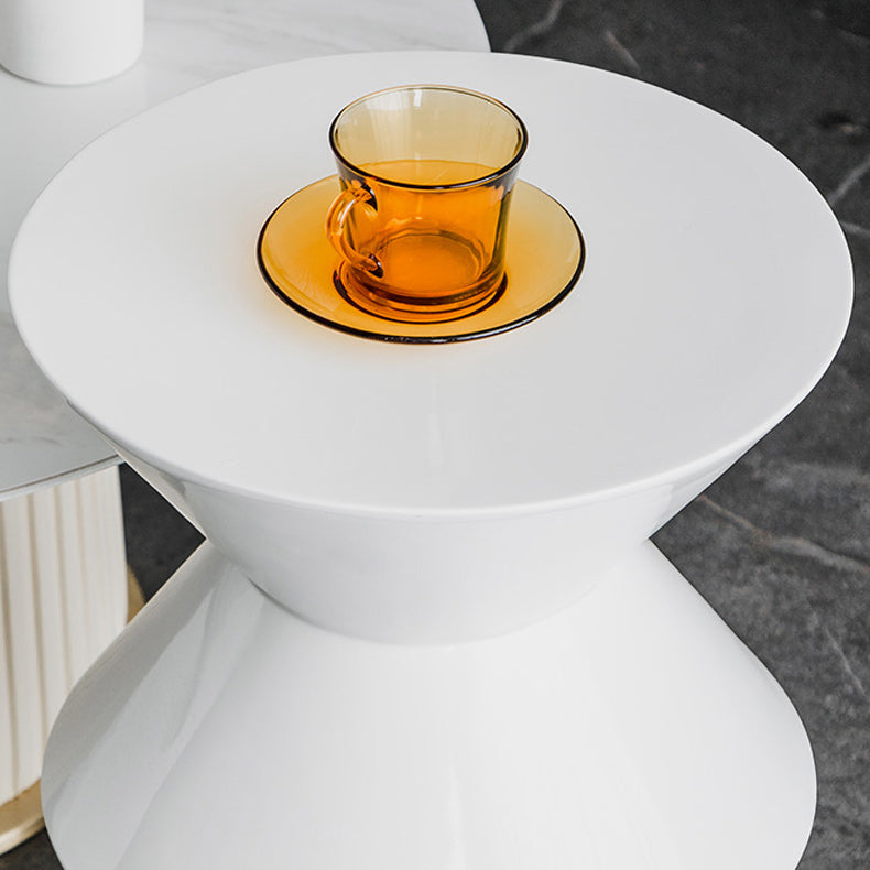 Contemporary Round Side End Table Living Room Pedestal End Table for Living Room
