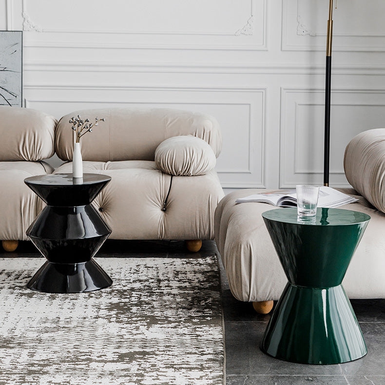 Contemporary Round Side End Table Living Room Pedestal End Table for Living Room