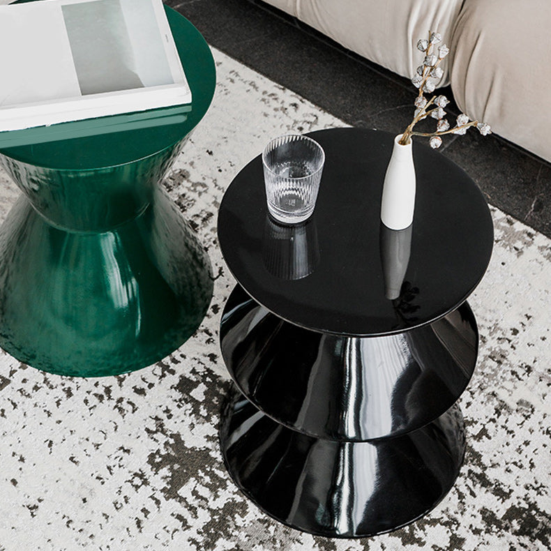 Contemporary Round Side End Table Living Room Pedestal End Table for Living Room