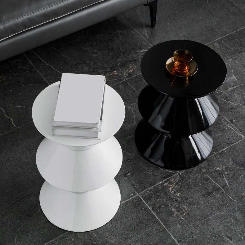 Contemporary Round Side End Table Living Room Pedestal End Table for Living Room