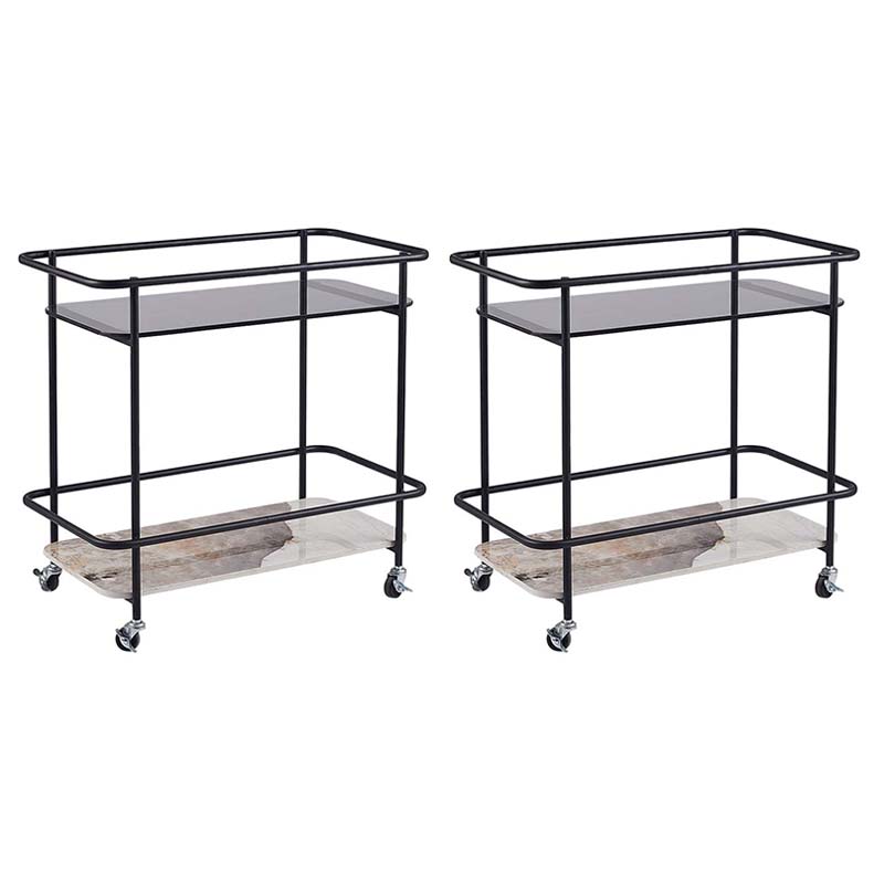 Contemporary Rectangular/Round Side End Table Glass Top Corner Table