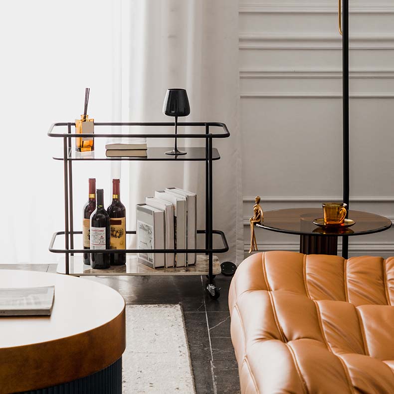 Contemporary Rectangular/Round Side End Table Glass Top Corner Table