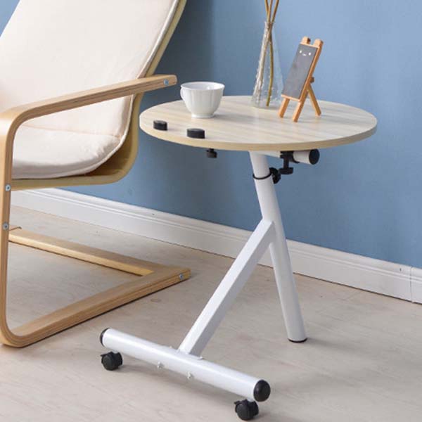 Contemporary Side End Table Round End Slide Table for Living Room