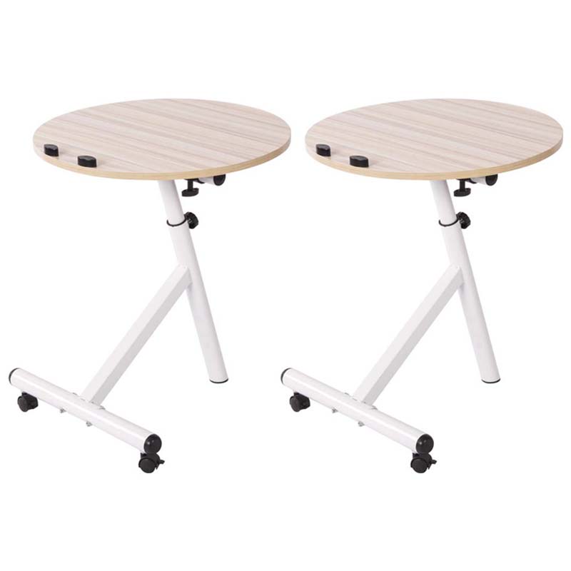 Contemporary Side End Table Round End Slide Table for Living Room