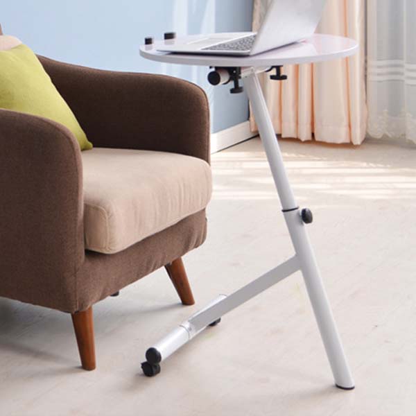 Contemporary Side End Table Round End Slide Table for Living Room