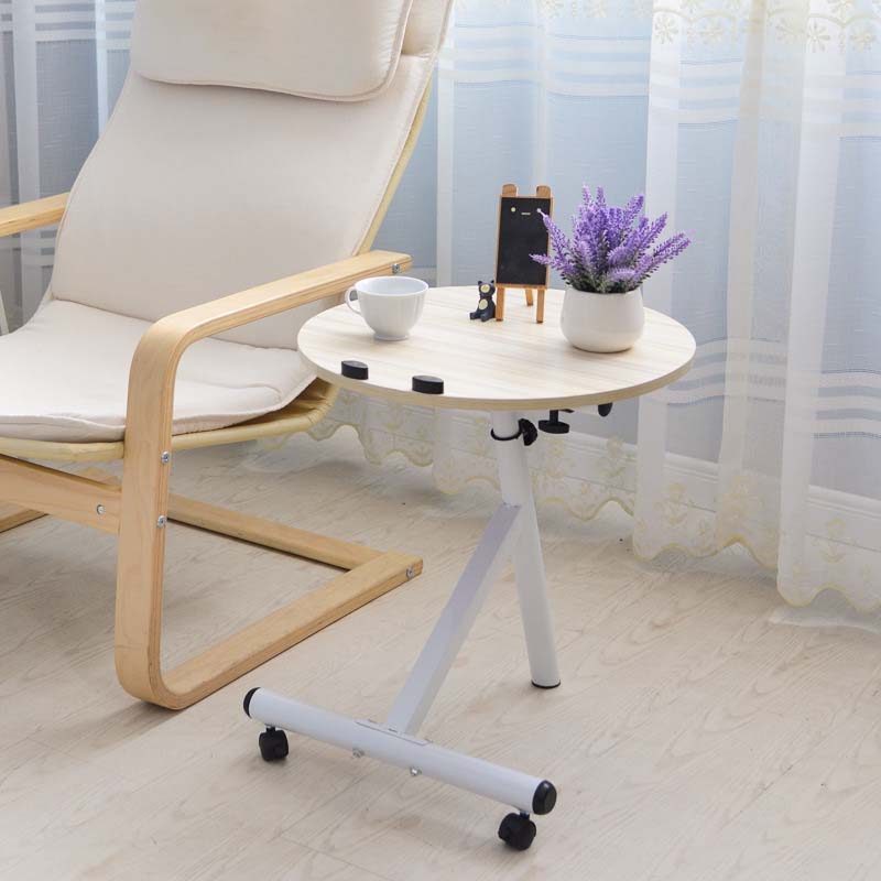 Contemporary Side End Table Round End Slide Table for Living Room