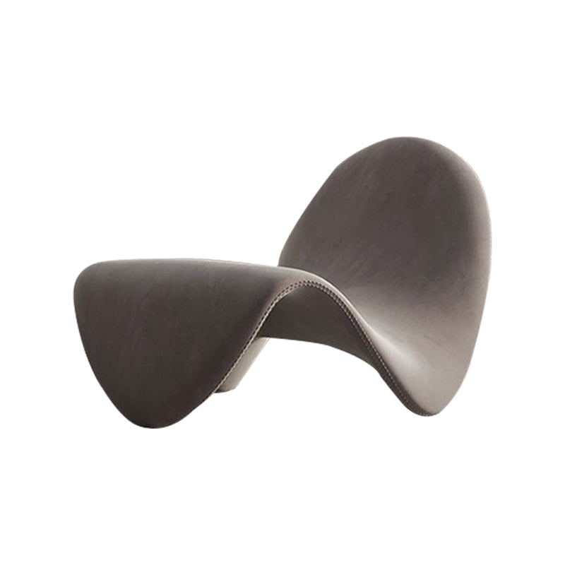 37.79" Wide Armless Chair Tongue Shape Chair with Fixed Backed