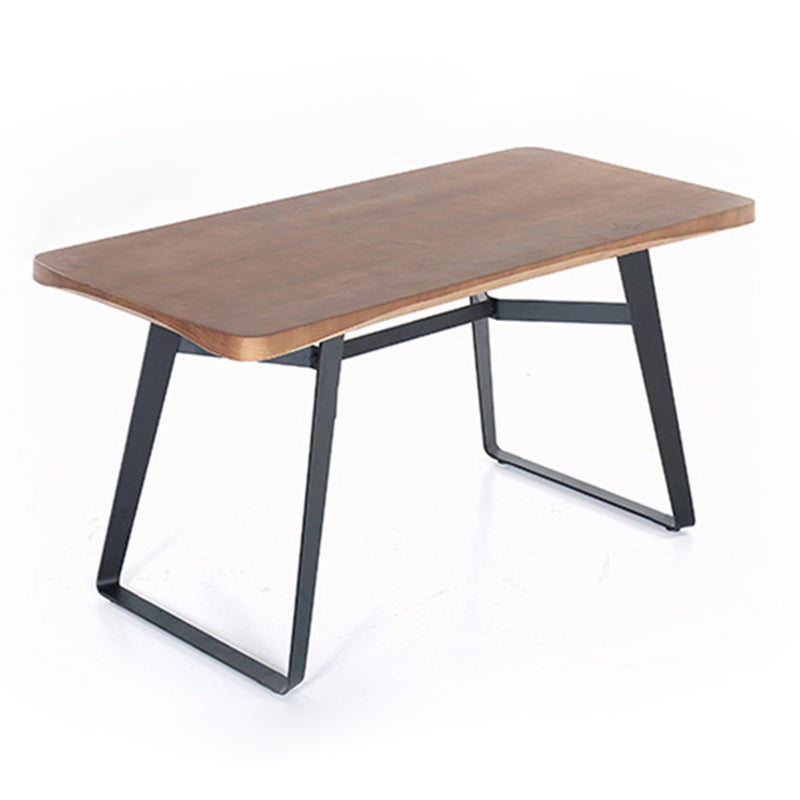 Rectangle Dining Table Pine Solid Wood Dining Table with Sled Base