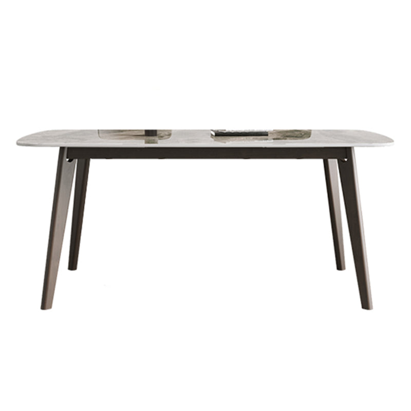 Rectangle Dining Table Oak Solid Wood Base Dining Table with 4 Legs