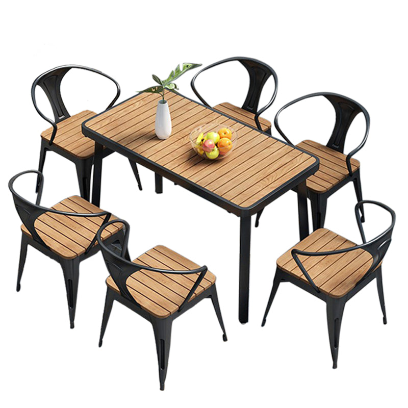 Industrial Dining Table Reclaimed Wood 4 Legs Dining Table without Chair