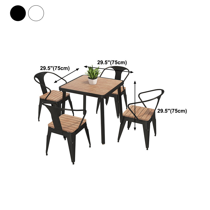 Industrial Dining Table Reclaimed Wood 4 Legs Dining Table without Chair