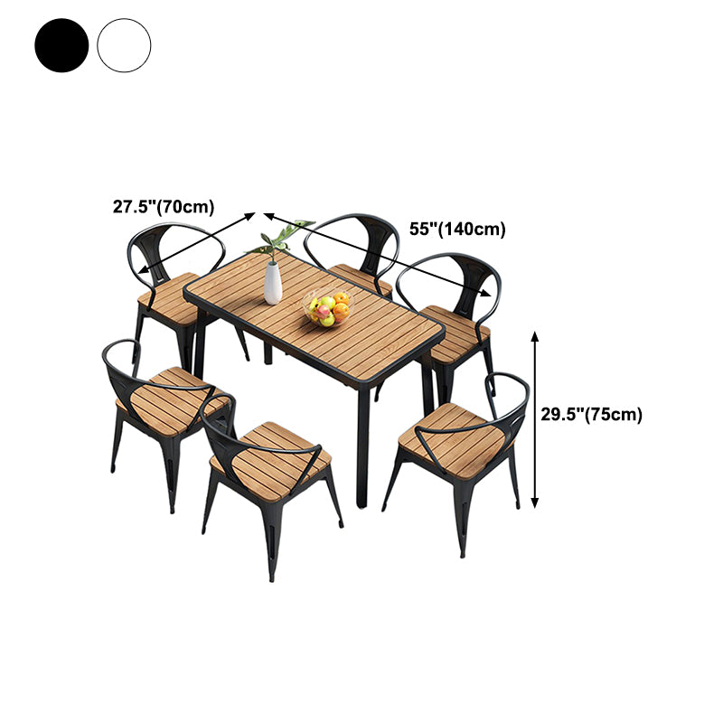 Industrial Dining Table Reclaimed Wood 4 Legs Dining Table without Chair