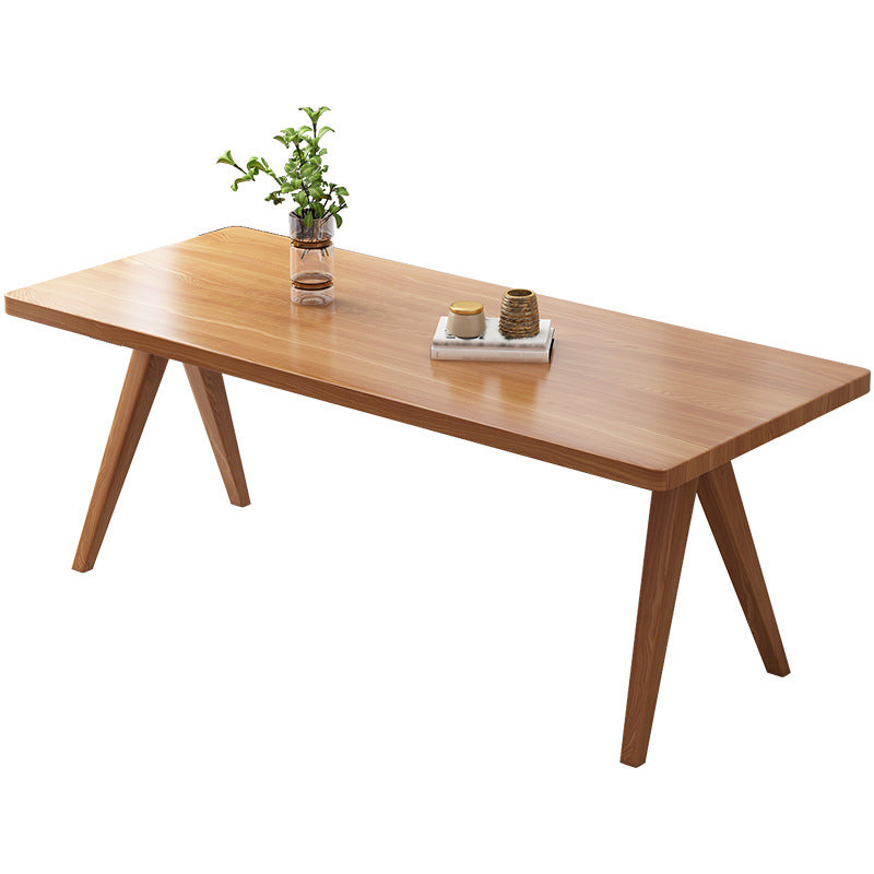 Rectangle Dining Table Pine Solid Wood Dining Table with 4 Legs for Dining Room