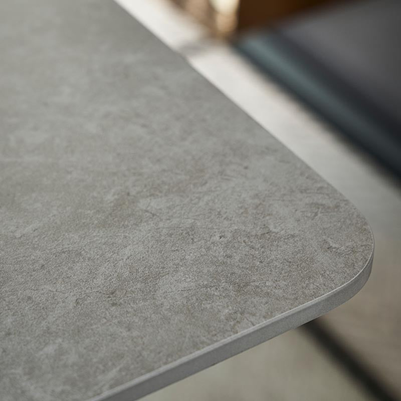 Mid-Century Rectangle Dining Table Solid Wood Base Dining Table for Dining