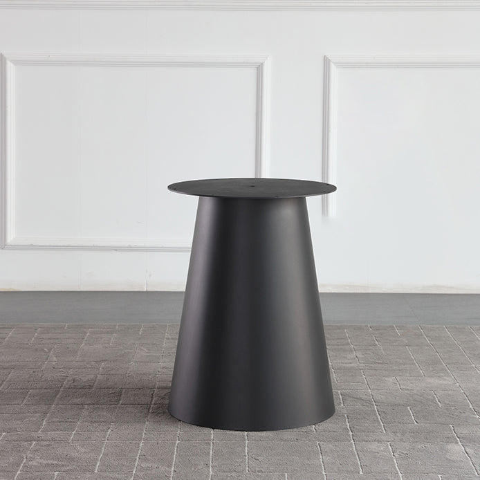 Round Sintered Stone Dining Table Modern Turntable Furniture with Steel Pedestal Base