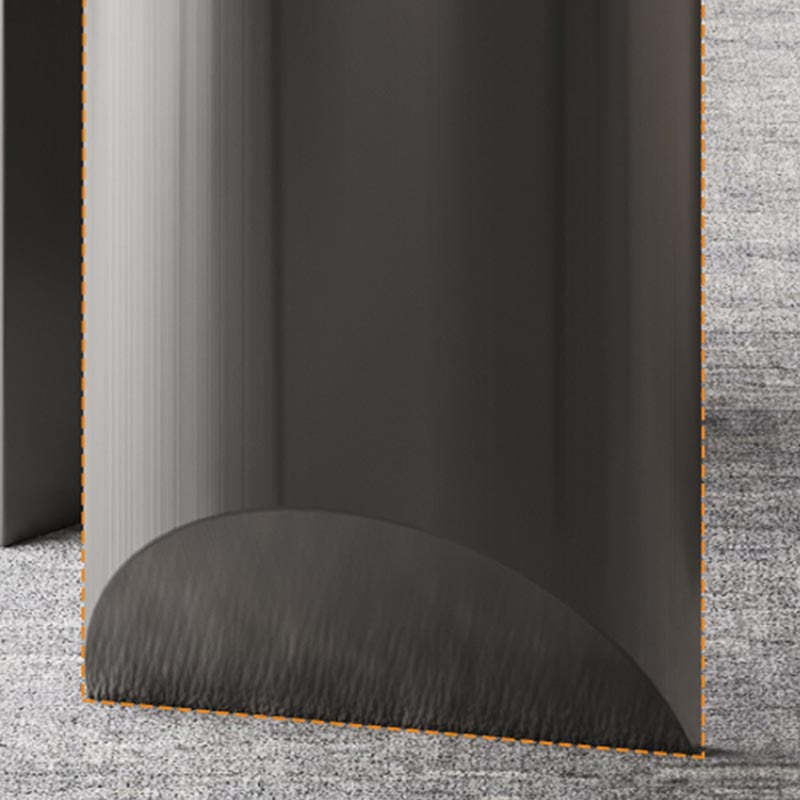 Round Dining Table Contemporary Dining Table with Stainless Steel Pedestal Base