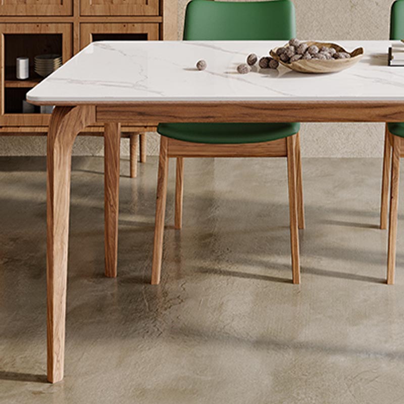 Rectangle Dining Table Solid Wood Base Dining Table for Kitchen