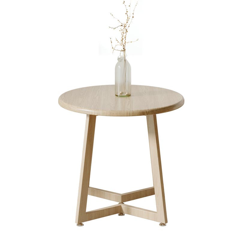 Round Wood Dining Table Sled Base Dining Table in Natural and Walnut