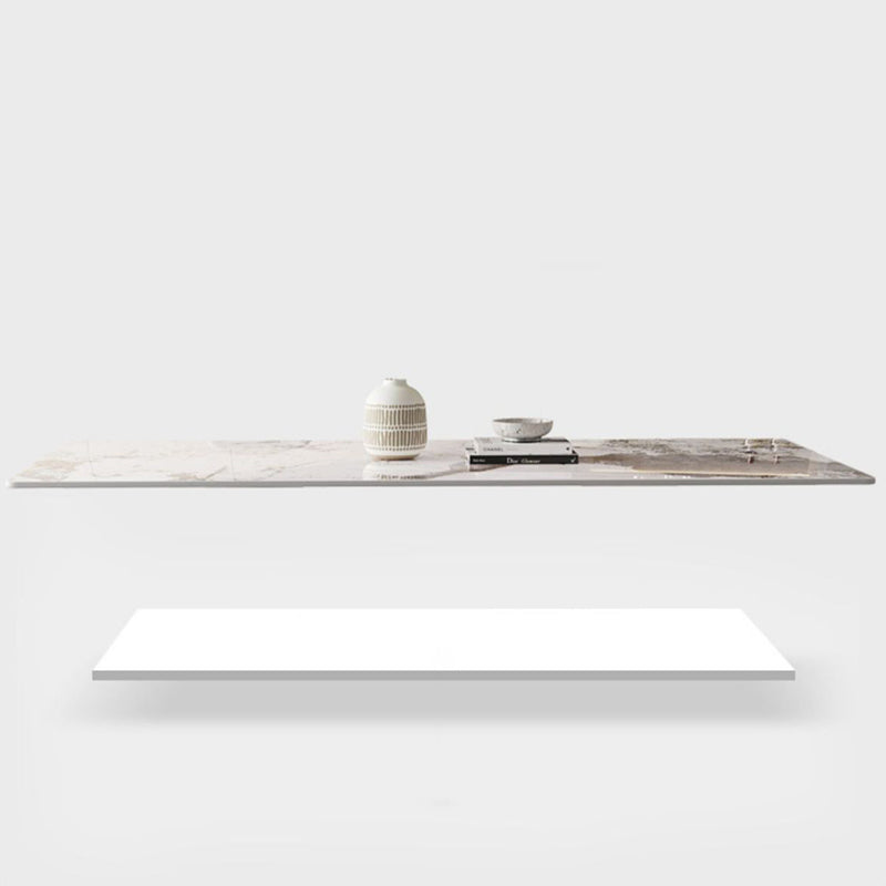 Sintered Stone Dining Table Modern Gold Furniture with Pedestal Steel Base